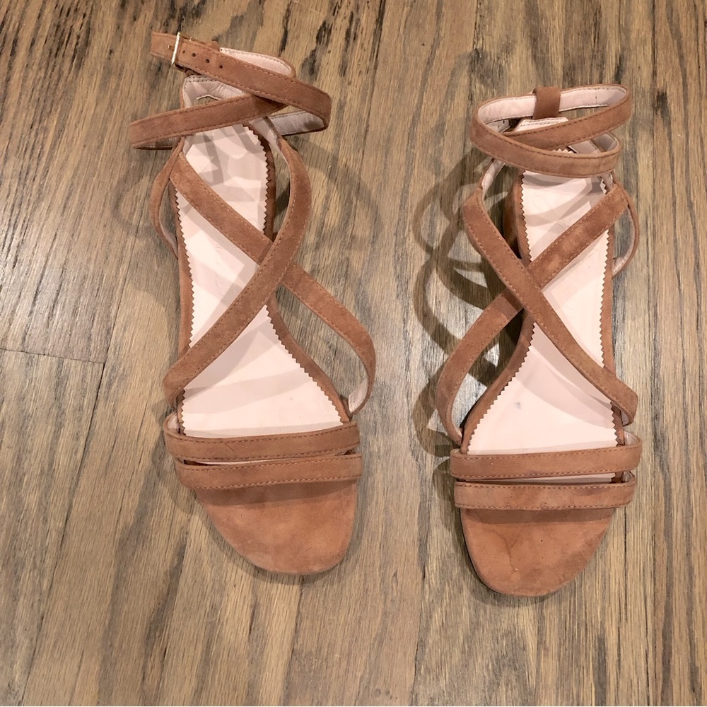 J.Crew suede strappy sandals, size 5.5